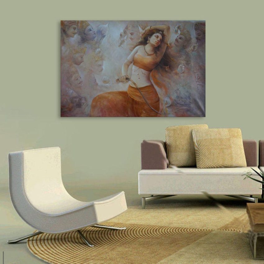 Canvas Painting - Beautiful Indian Women Art Wall Painting for Living Room