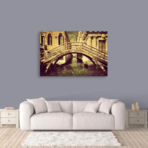 Canvas Painting - Beautiful Vintage Venice Italy Art Wall Painting for Living Room