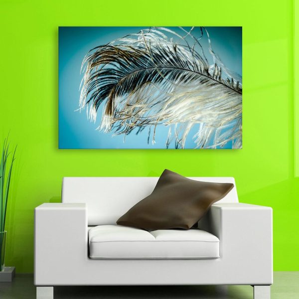 Canvas Painting - Beautiful Peacock Feather Art Wall Painting for Living Room
