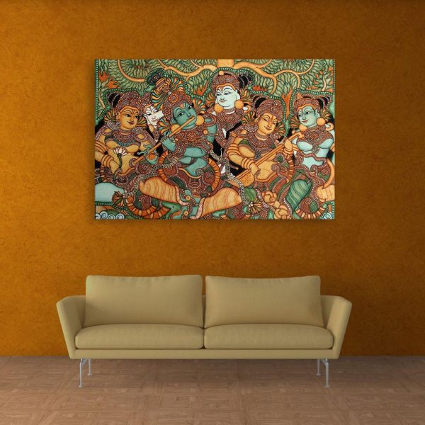 Canvas Painting - Kerala Mural Art Wall Painting for Living Room