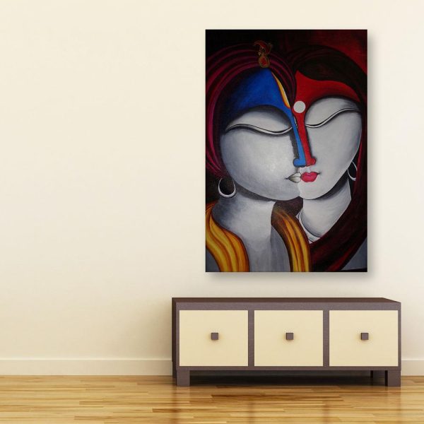 Canvas Painting - Beautiful Radha Krishna Art Wall Painting for Living Room