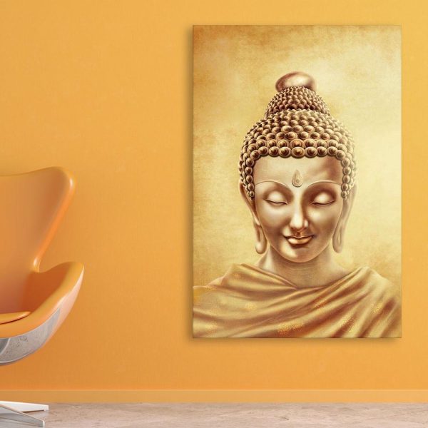 Canvas Painting - Beautiful Buddha Art Wall Painting for Living Room