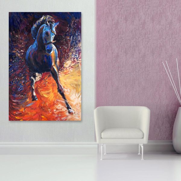 Canvas Painting - Beautiful Horse Art Vastu Wall Painting for Living Room