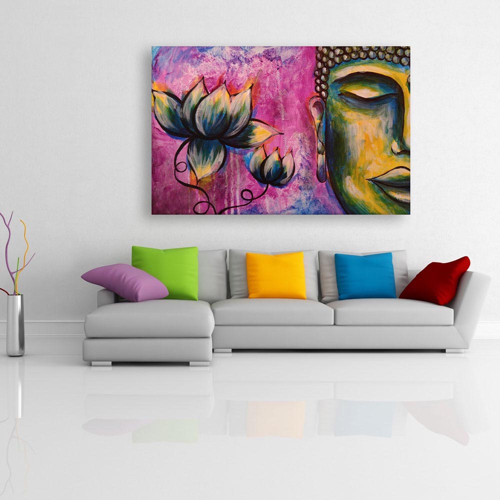 Canvas Painting - Beautiful Buddha Art Wall Painting for ...