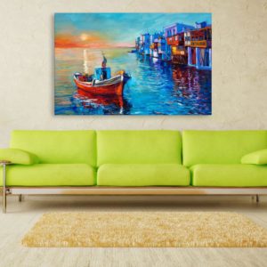 Canvas Painting - Beautiful Ship In Ocean Art Wall Painting for Living Room