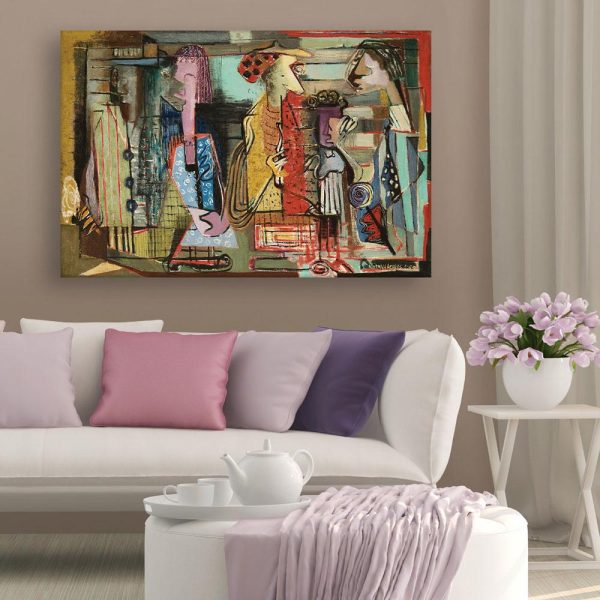 Canvas Painting - Modern Contemporary Society Art Wall Painting for Living Room