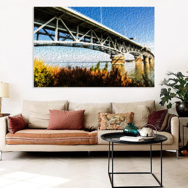 Canvas Painting - Beautiful Bridge Architecture Art Wall Painting for Living Room