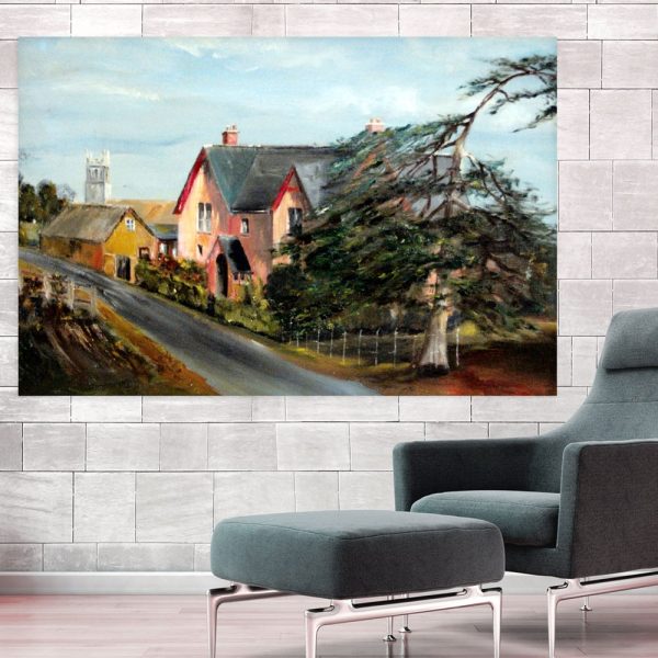 Canvas Painting - Beautiful Town Art Wall Painting for Living Room