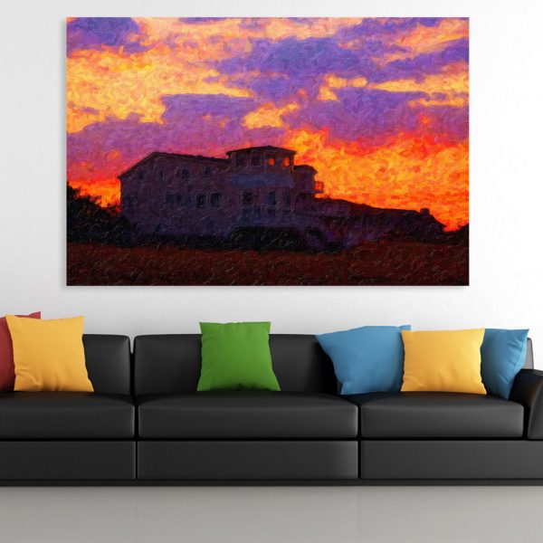 Canvas Painting - Beautiful Sunrise Illustration Art Wall Painting for Living Room