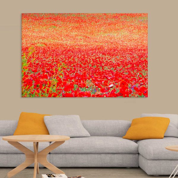 Canvas Painting - Beautiful Flower Field Art Wall Painting for Living Room
