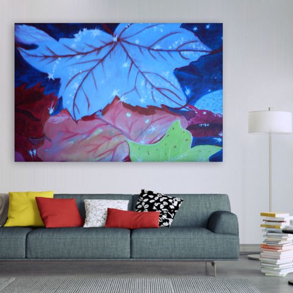 Canvas Painting - Beautiful Leaf Illustration Art Wall Painting for Living Room