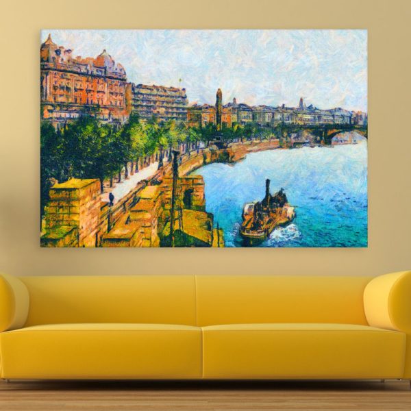 Canvas Painting - Thames Embankment Art Wall Painting for Living Room