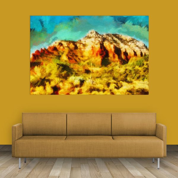 Canvas Painting - Beautiful Mountain Nature Art Wall Painting for Living Room