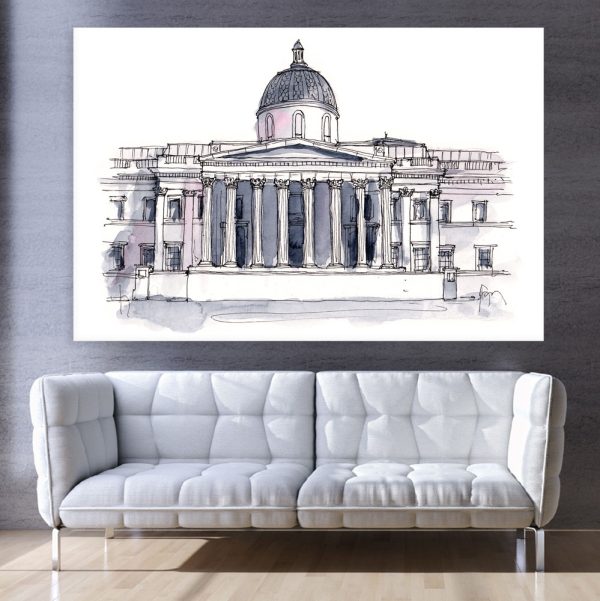 Canvas Painting - National Gallery London Illustration Art Wall Painting for Living Room