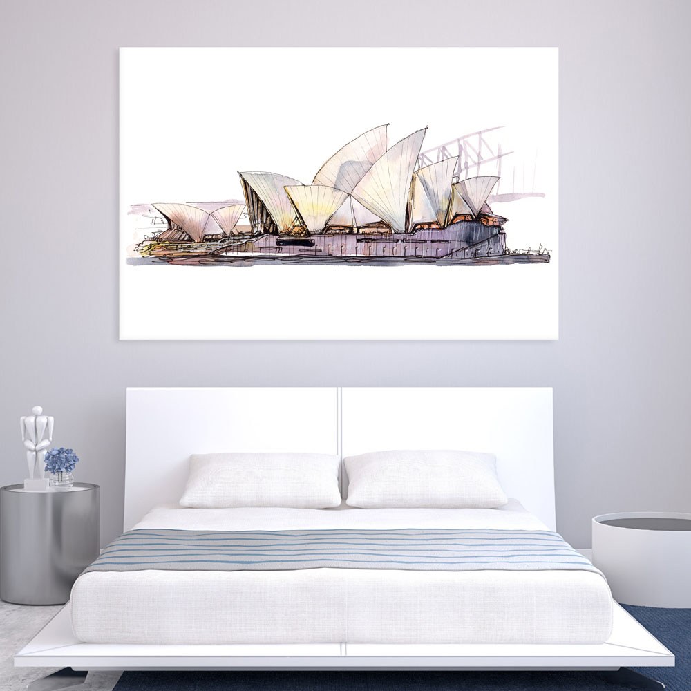 DIYthinker Australia Sydney Opera House and Giraffe Photo Frame Exhibition Display Art Desktop Painting