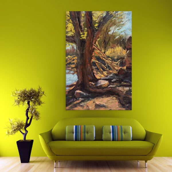 Canvas Painting - Beautiful Tree Art Wall Painting for Living Room