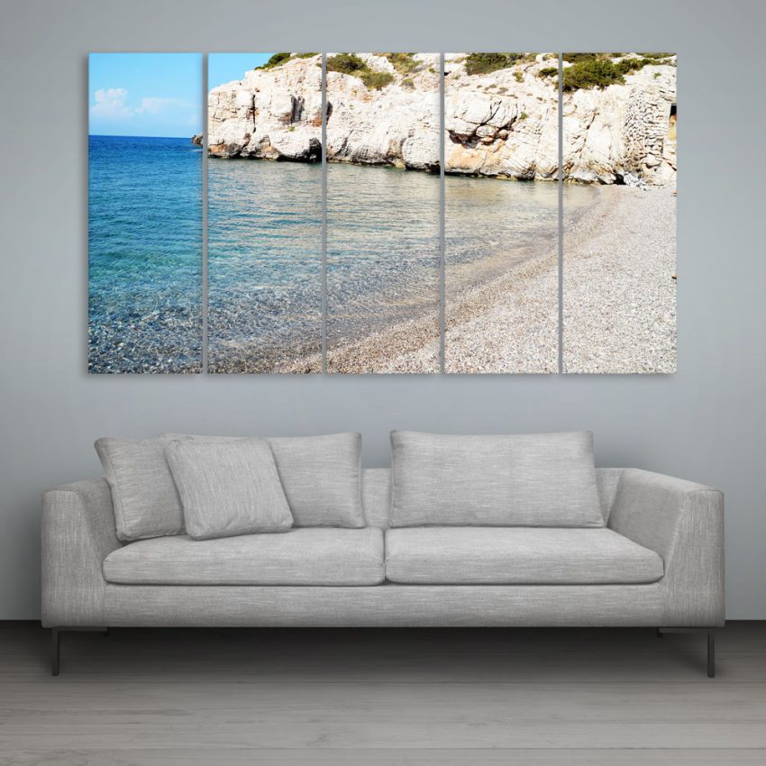 Multiple Frames Beautiful Beach Wall Painting for Living Room