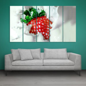 Multiple Frames Beautiful Strawberry Wall Painting for Living Room
