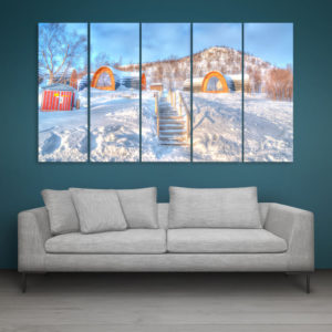 Multiple Frames Beautiful Snow Wall Painting for Living Room