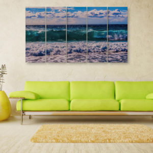 Multiple Frames Beautiful Sea Tides Wall Painting for Living Room