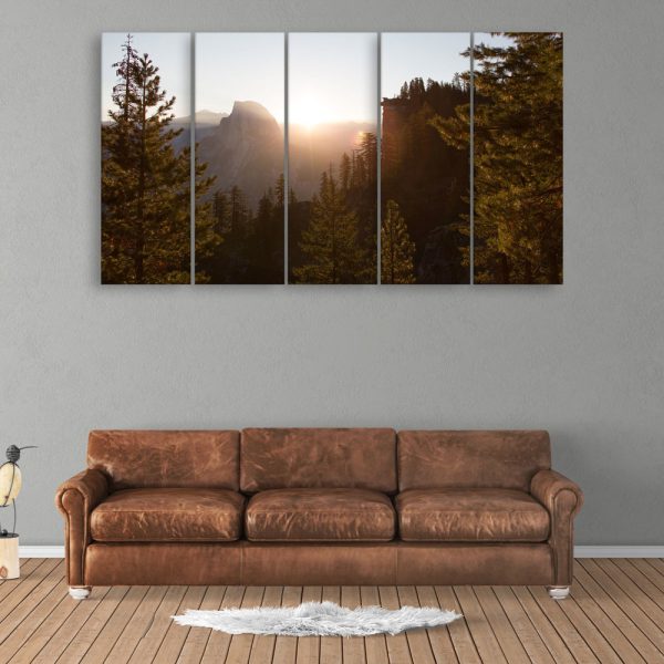 Multiple Frames Beautiful Mountains Wall Painting for Living Room