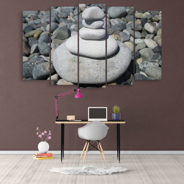 Multiple Frames Beautiful Stones Wall Painting for Living Room