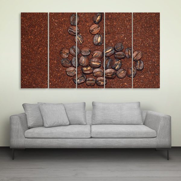 Multiple Frames Beautiful Coffee Beans Wall Painting for Living Room