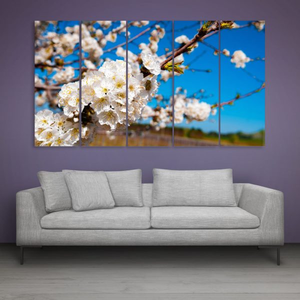 Multiple Frames Beautiful Orchard Flower Wall Painting for Living Room