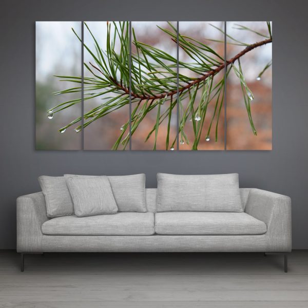 Multiple Frames Beautiful Rain Drops Wall Painting for Living Room