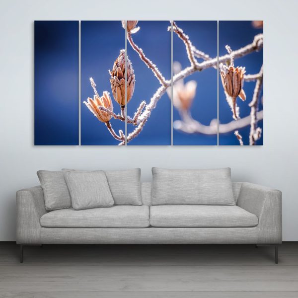Multiple Frames Beautiful Winter Nature Wall Painting for Living Room