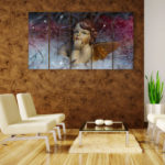 Multiple Frames Beautiful Angel Wall Painting for Living Room