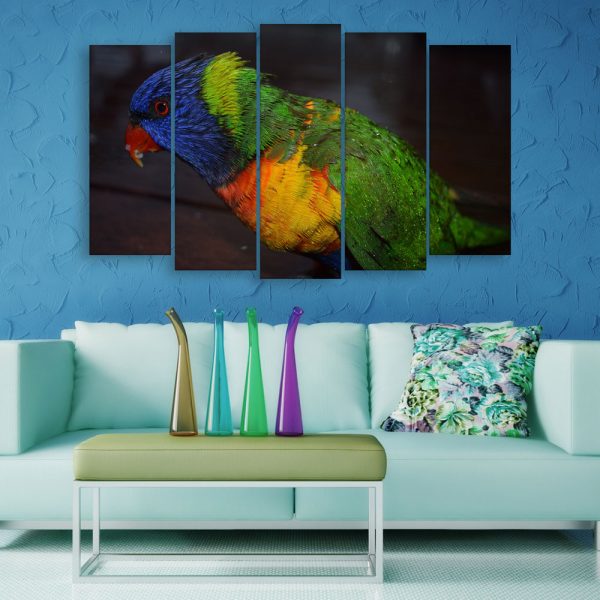 Multiple Frames Beautiful Bird Wall Painting for Living Room