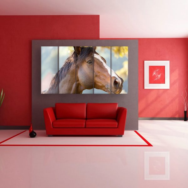 Multiple Frames Beautiful Horse Wall Painting for Living Room