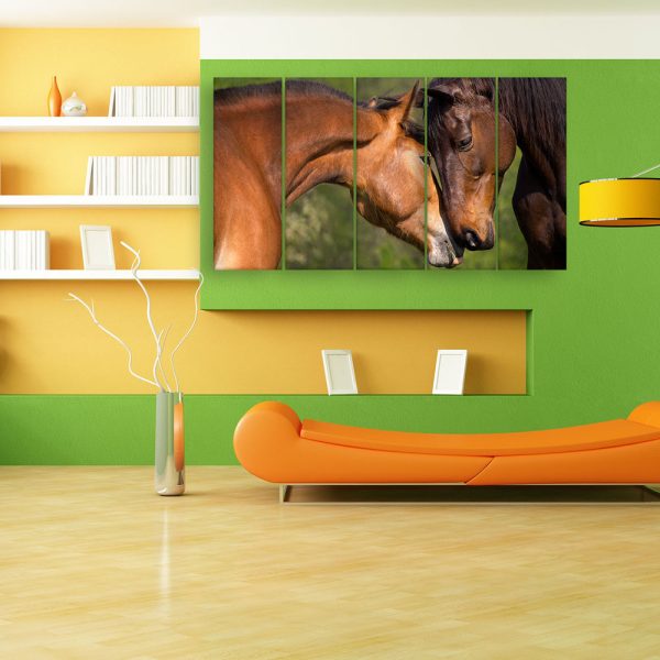 Multiple Frames Beautiful Horses Wall Painting for Living Room