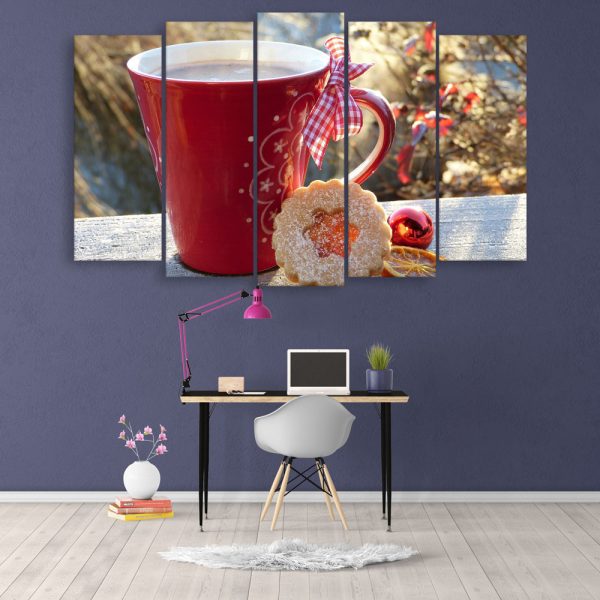 Multiple Frames Beautiful Cup Wall Painting for Living Room