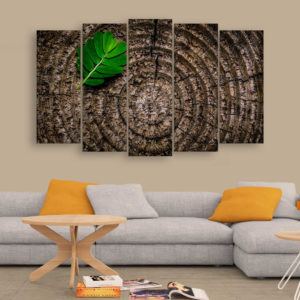 Multiple Frames Beautiful Leaf Wall Painting for Living Room
