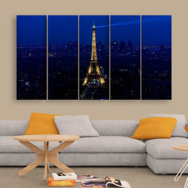 Multiple Frames Beautiful Eiffel Tower Wall Painting for Living Room