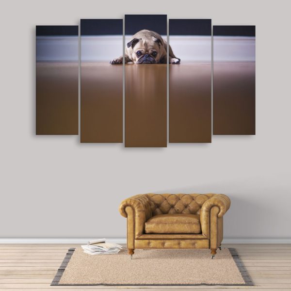 Multiple Frames Beautiful Dog Wall Painting for Living Room