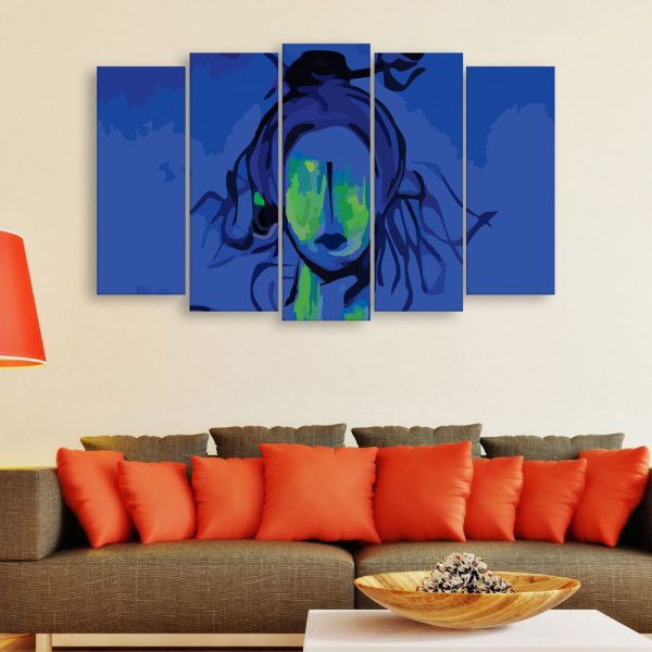 Multiple Frames Beautiful Lord Shiva Wall Painting for Living Room