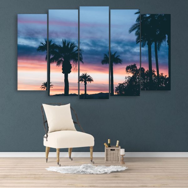 Multiple Frames Beautiful Trees Wall Painting for Living Room