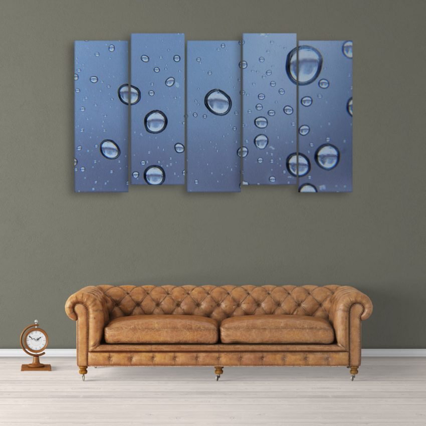 Multiple Frames Beautiful Water Droplets Wall Painting for Living Room