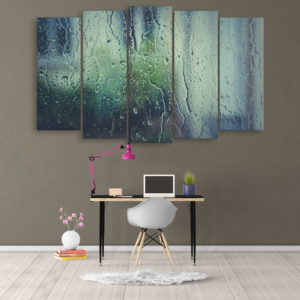 Multiple Frames Beautiful Rain Wall Painting for Living Room